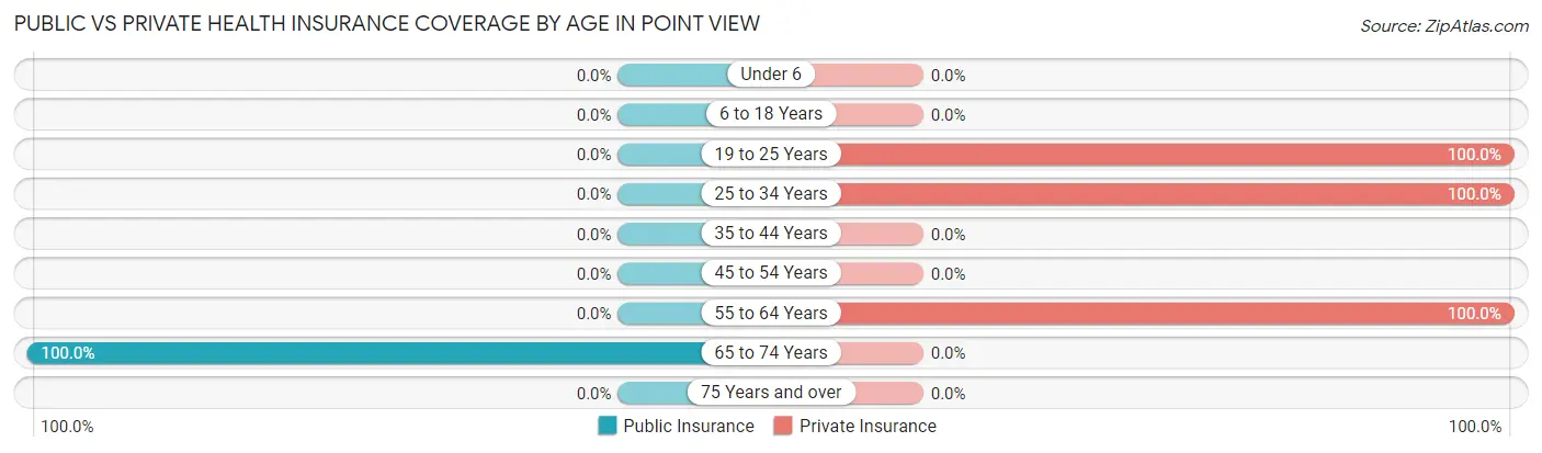 Public vs Private Health Insurance Coverage by Age in Point View
