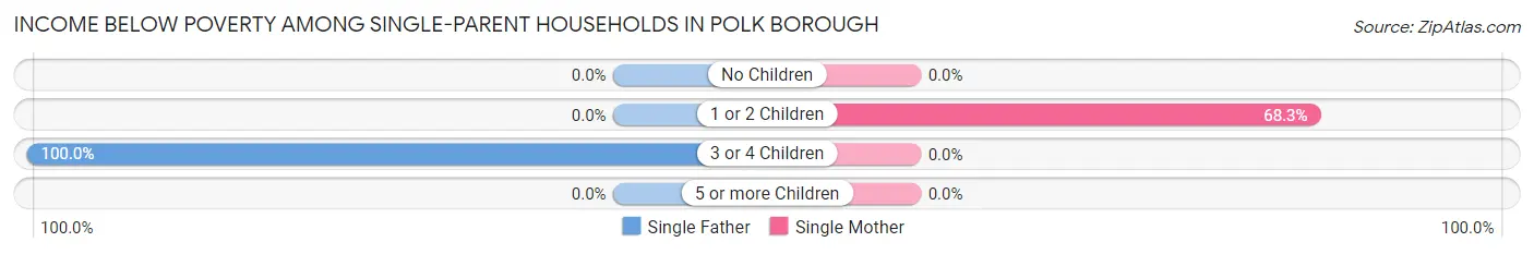 Income Below Poverty Among Single-Parent Households in Polk borough