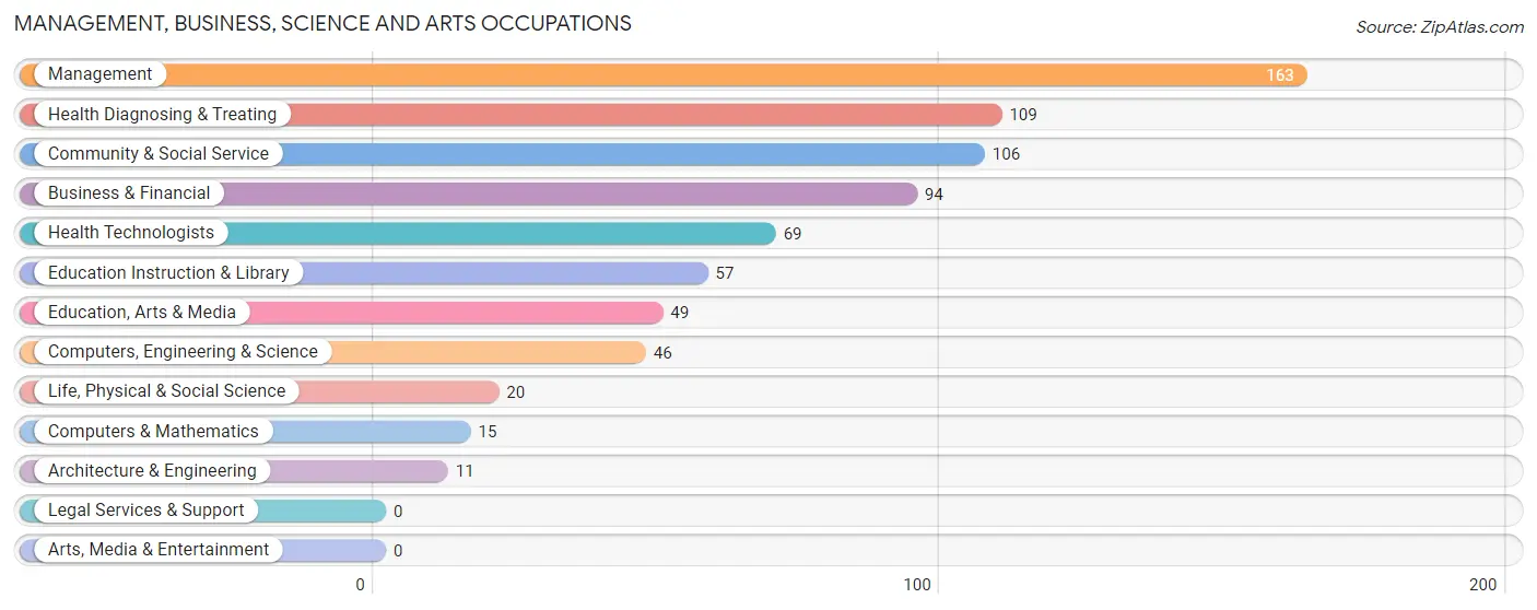 Management, Business, Science and Arts Occupations in Port Vue borough