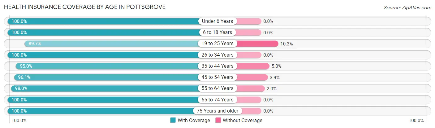 Health Insurance Coverage by Age in Pottsgrove