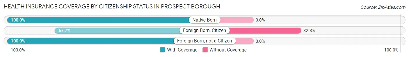 Health Insurance Coverage by Citizenship Status in Prospect borough