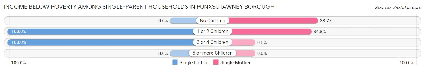 Income Below Poverty Among Single-Parent Households in Punxsutawney borough