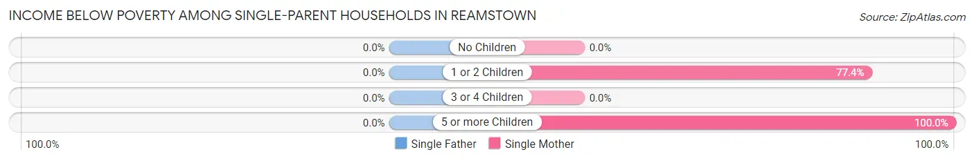 Income Below Poverty Among Single-Parent Households in Reamstown