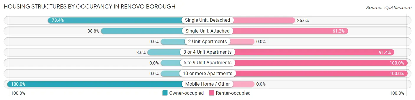 Housing Structures by Occupancy in Renovo borough