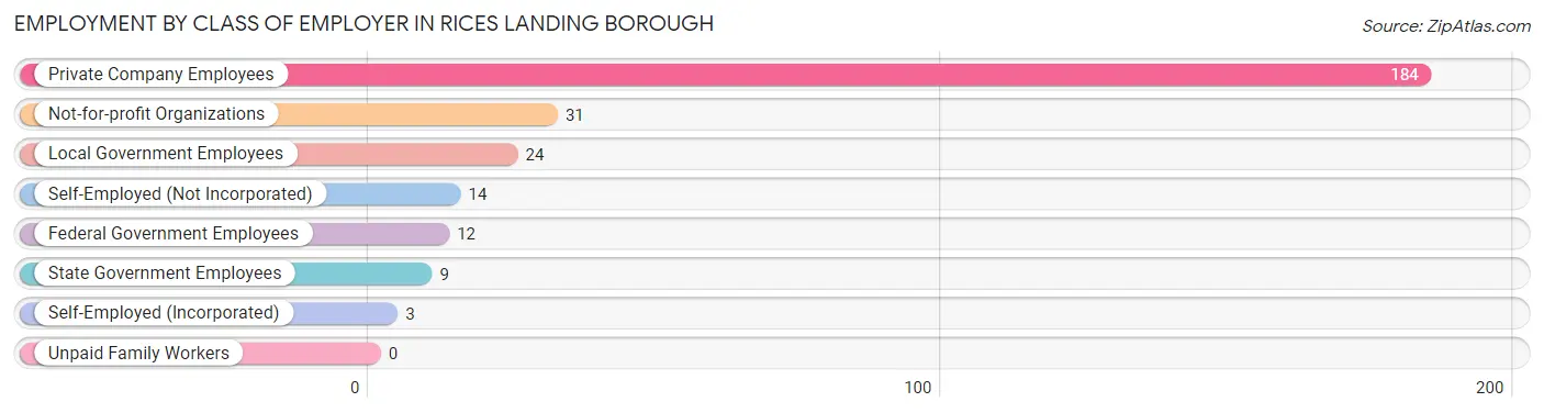 Employment by Class of Employer in Rices Landing borough