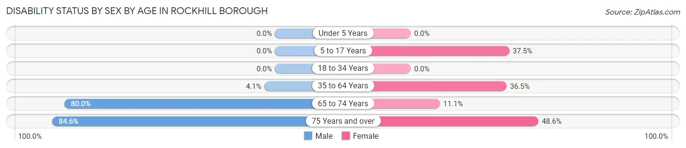 Disability Status by Sex by Age in Rockhill borough