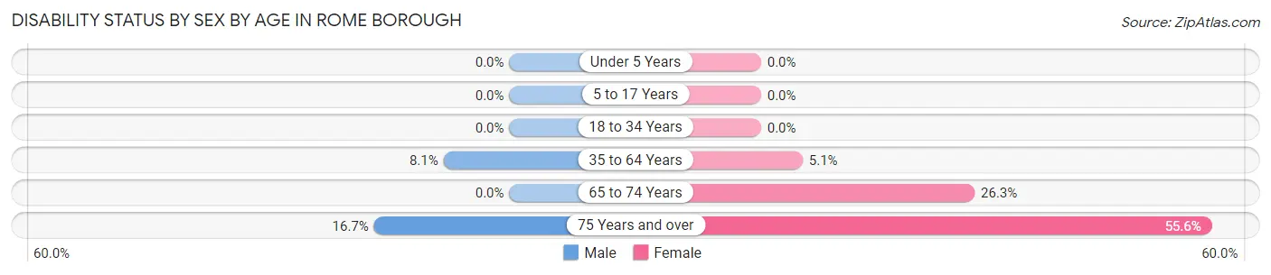 Disability Status by Sex by Age in Rome borough
