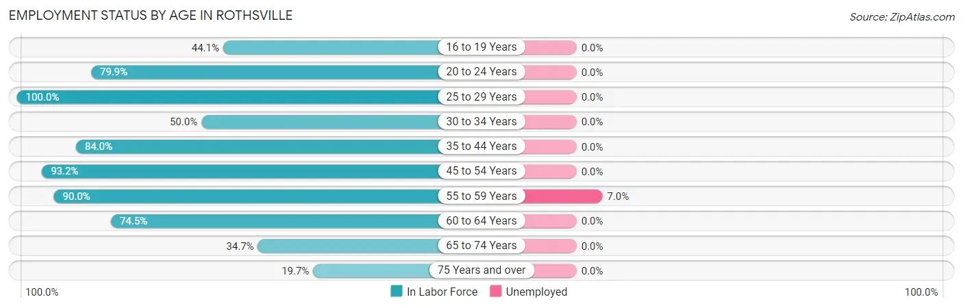 Employment Status by Age in Rothsville