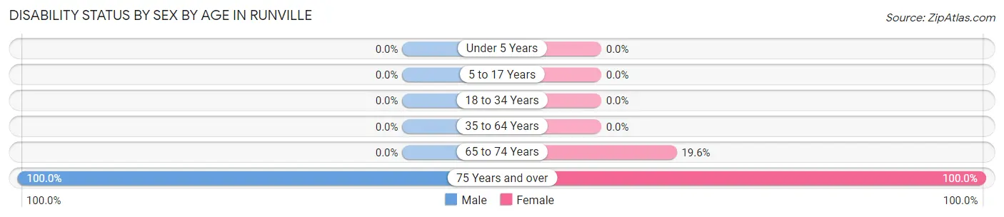 Disability Status by Sex by Age in Runville