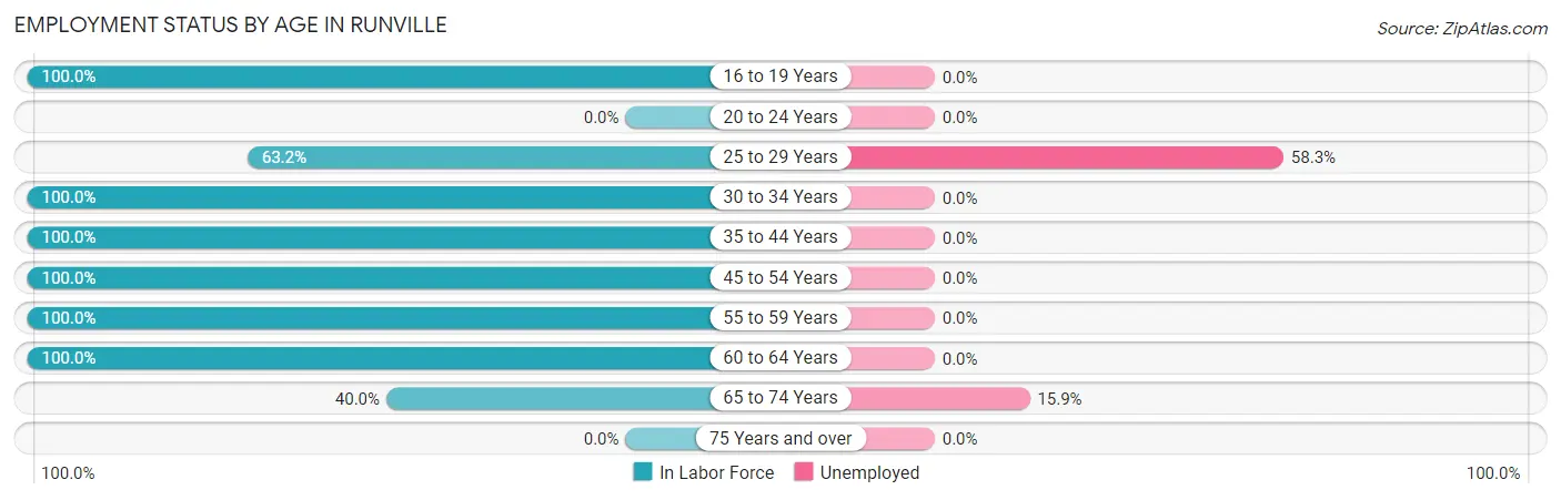 Employment Status by Age in Runville