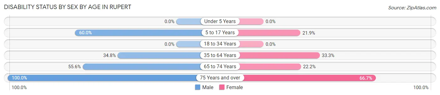 Disability Status by Sex by Age in Rupert