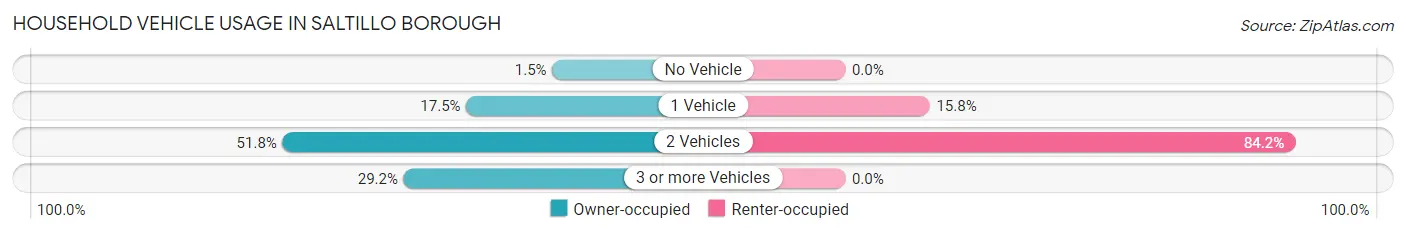 Household Vehicle Usage in Saltillo borough