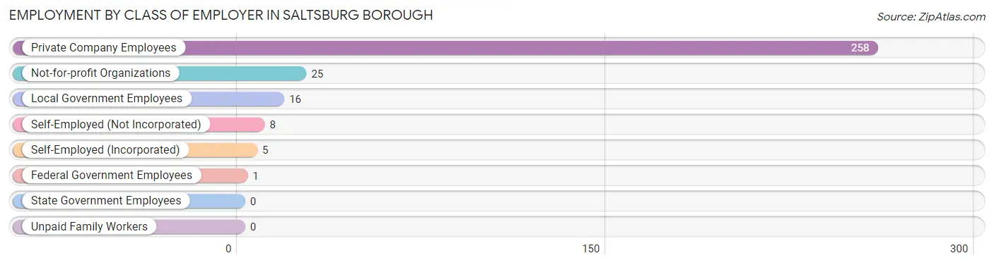 Employment by Class of Employer in Saltsburg borough