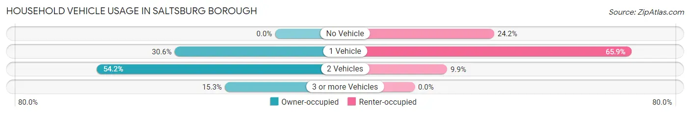 Household Vehicle Usage in Saltsburg borough