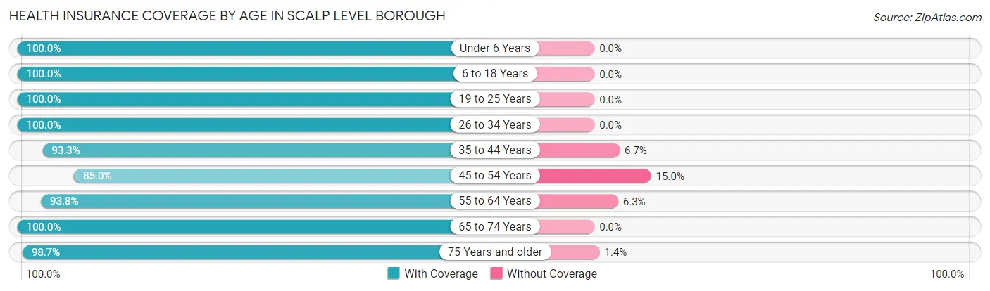 Health Insurance Coverage by Age in Scalp Level borough