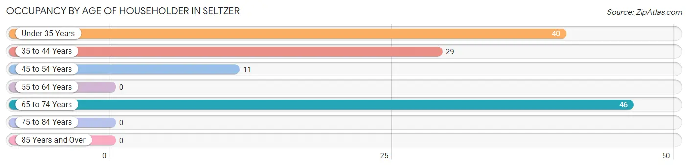 Occupancy by Age of Householder in Seltzer