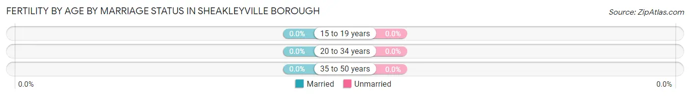 Female Fertility by Age by Marriage Status in Sheakleyville borough