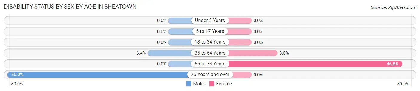 Disability Status by Sex by Age in Sheatown