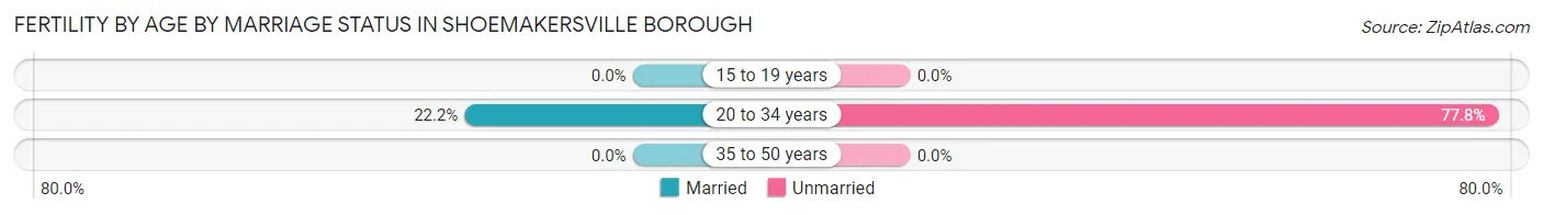 Female Fertility by Age by Marriage Status in Shoemakersville borough