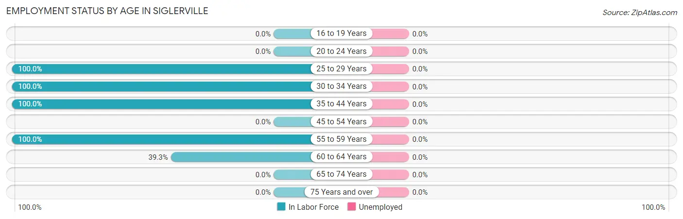 Employment Status by Age in Siglerville