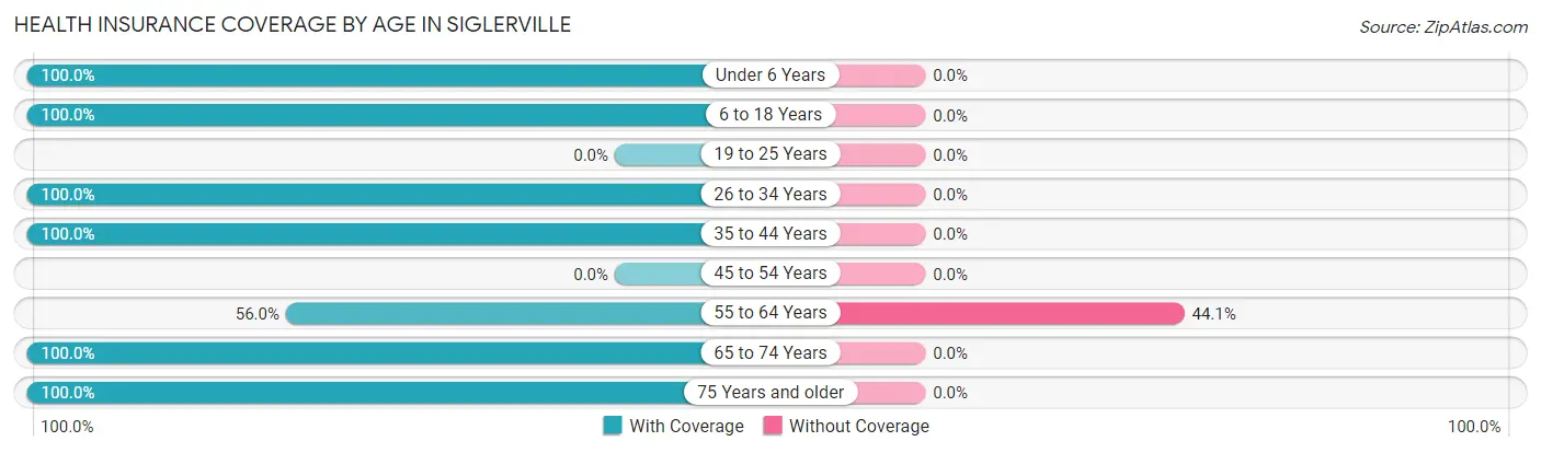 Health Insurance Coverage by Age in Siglerville
