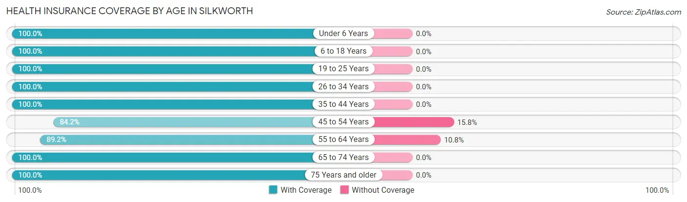 Health Insurance Coverage by Age in Silkworth