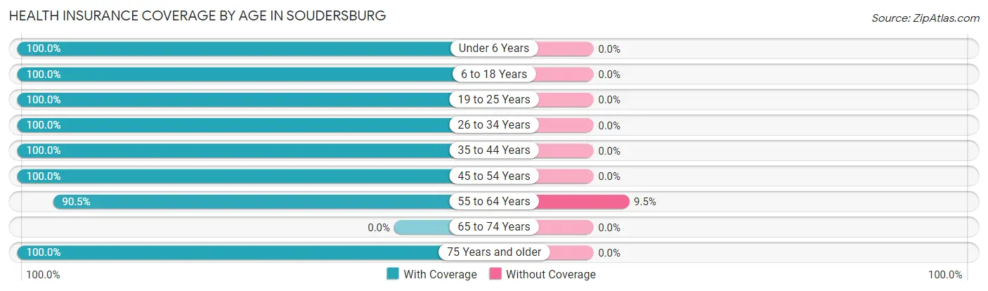 Health Insurance Coverage by Age in Soudersburg