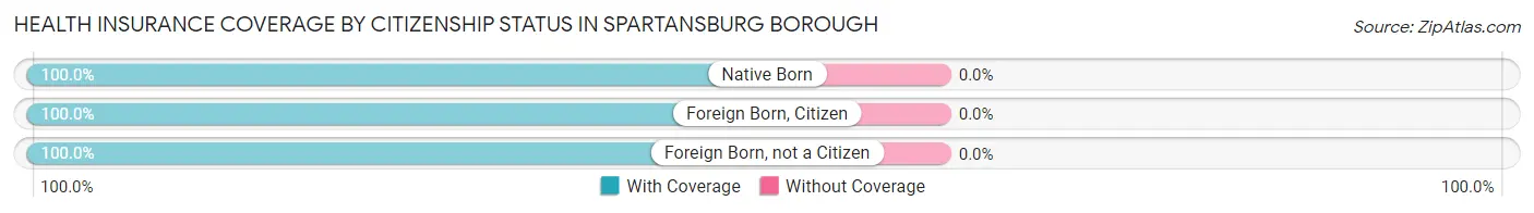Health Insurance Coverage by Citizenship Status in Spartansburg borough