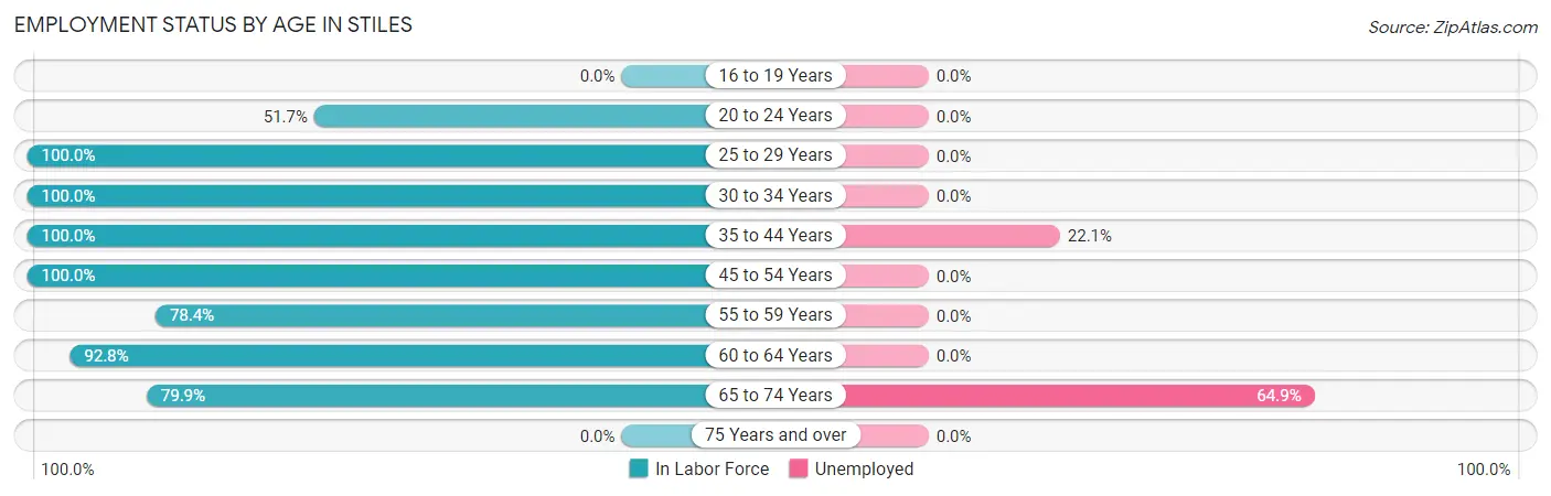 Employment Status by Age in Stiles
