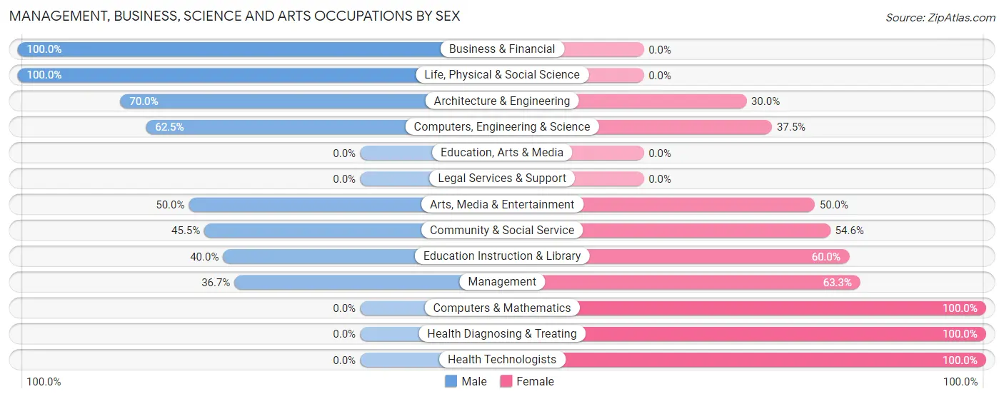 Management, Business, Science and Arts Occupations by Sex in Stoneboro borough