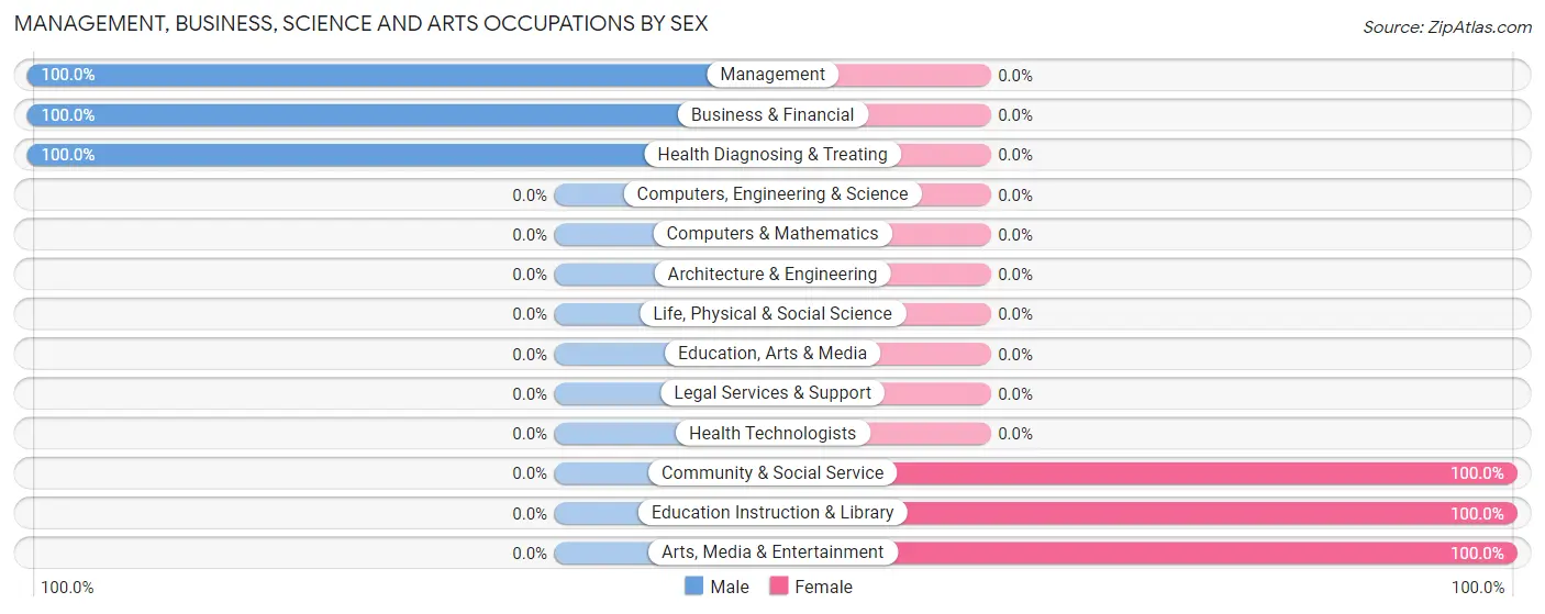 Management, Business, Science and Arts Occupations by Sex in Strausstown