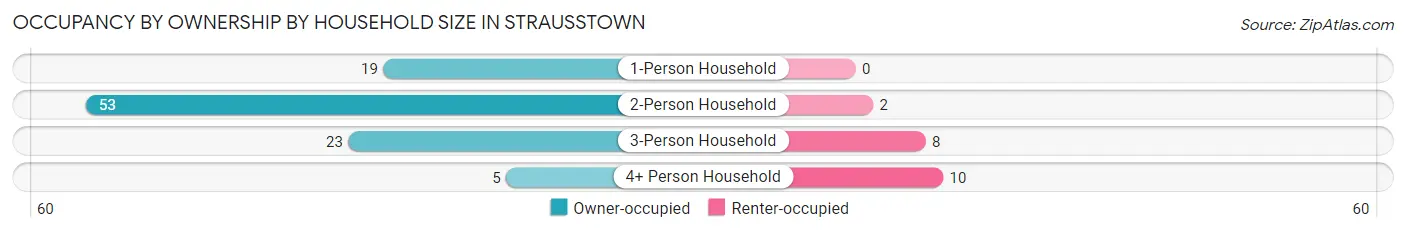 Occupancy by Ownership by Household Size in Strausstown