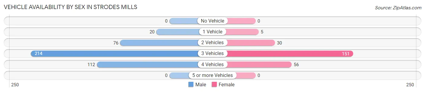Vehicle Availability by Sex in Strodes Mills