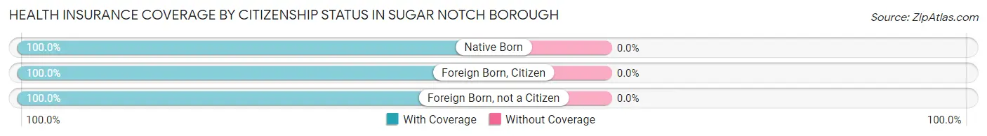 Health Insurance Coverage by Citizenship Status in Sugar Notch borough