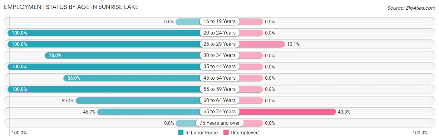 Employment Status by Age in Sunrise Lake