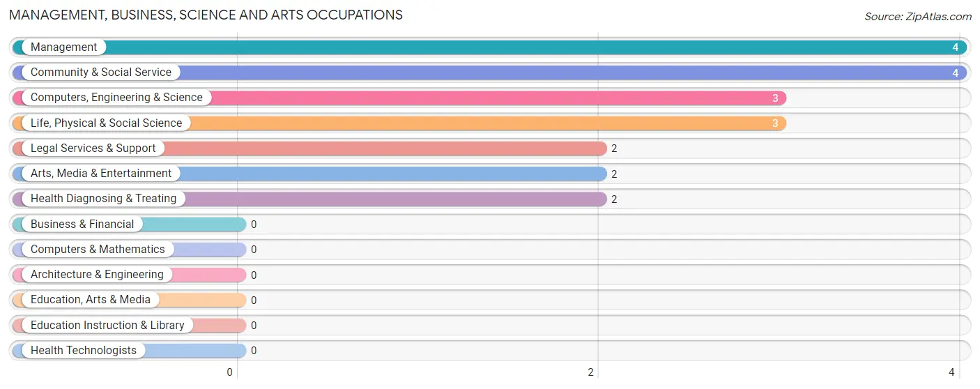 Management, Business, Science and Arts Occupations in Sweden Valley