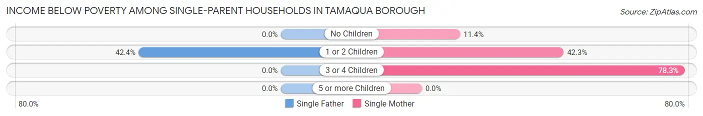 Income Below Poverty Among Single-Parent Households in Tamaqua borough