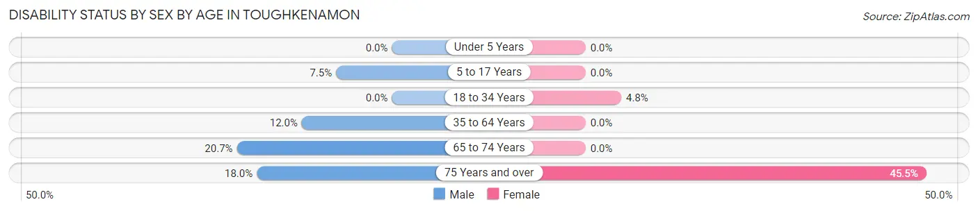 Disability Status by Sex by Age in Toughkenamon