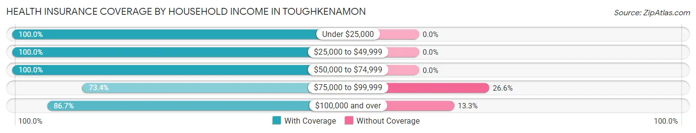 Health Insurance Coverage by Household Income in Toughkenamon