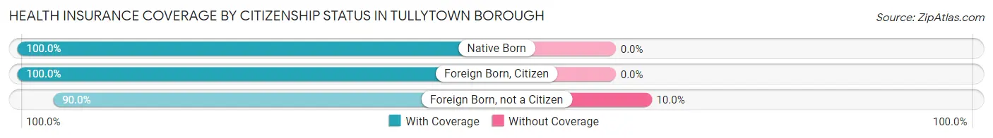 Health Insurance Coverage by Citizenship Status in Tullytown borough
