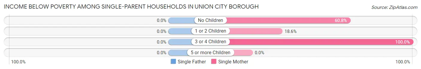 Income Below Poverty Among Single-Parent Households in Union City borough