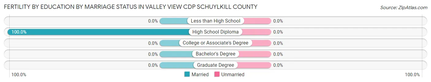 Female Fertility by Education by Marriage Status in Valley View CDP Schuylkill County