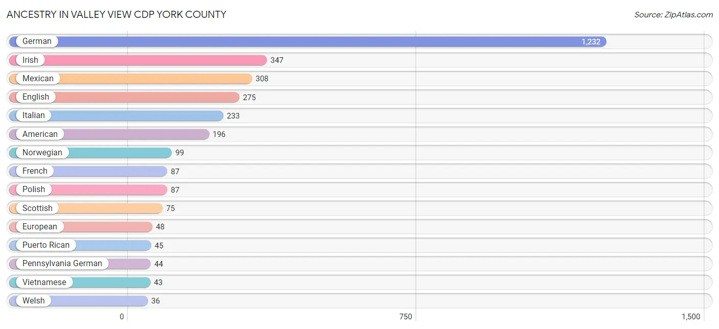 Ancestry in Valley View CDP York County