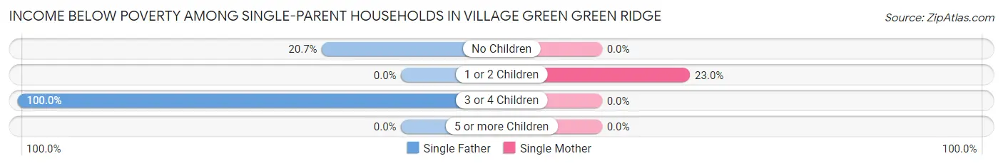 Income Below Poverty Among Single-Parent Households in Village Green Green Ridge