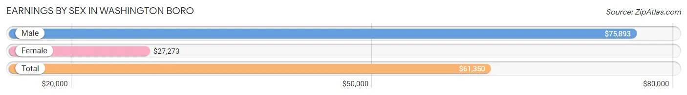 Earnings by Sex in Washington Boro