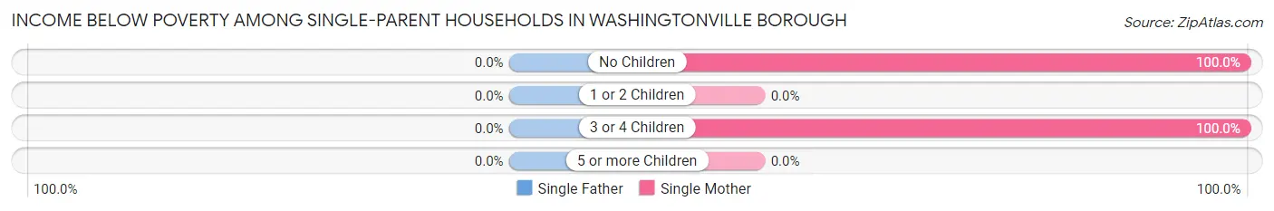 Income Below Poverty Among Single-Parent Households in Washingtonville borough