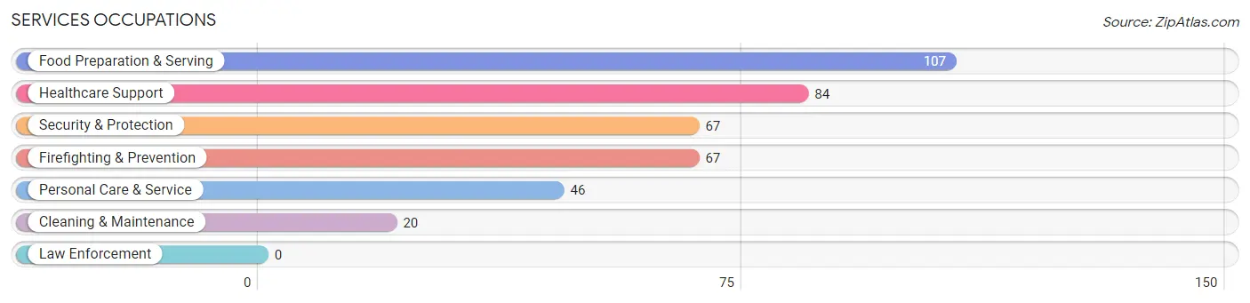 Services Occupations in West Hazleton borough