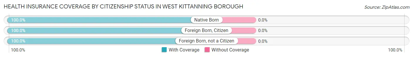 Health Insurance Coverage by Citizenship Status in West Kittanning borough