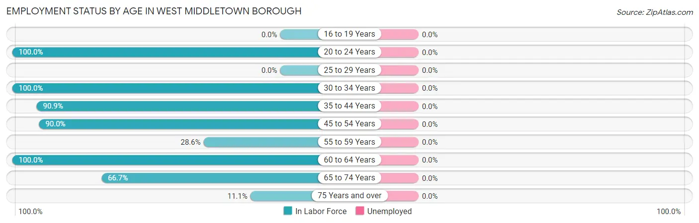Employment Status by Age in West Middletown borough