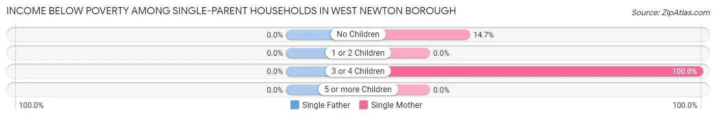 Income Below Poverty Among Single-Parent Households in West Newton borough